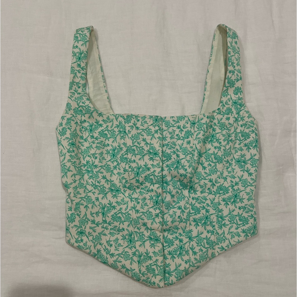 Zara floral corset, size medium, 100% Cotton
